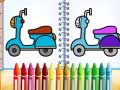Juego Libro de colorear bicicleta linda en línea