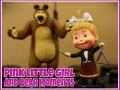 Juego Pequeña chica rosa y momentos con el oso en línea