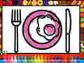 Juego Colorea y decora el plato de cena en línea