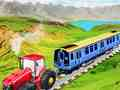 Juego Tractor encadenado remolcando tren en línea