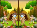 Juego Encuentra 5 diferencias Camping en línea