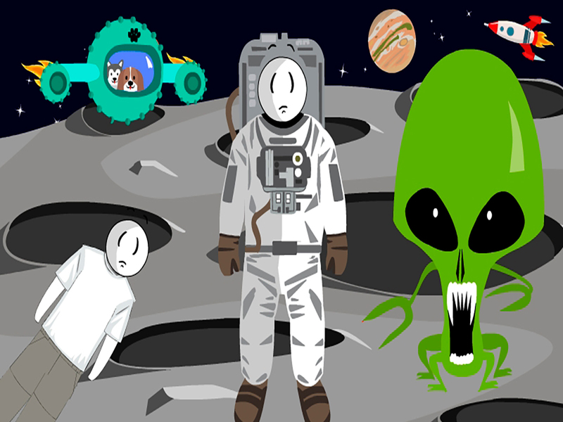 Juego Stickman en el espacio en línea