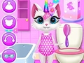Juego Cuidado Diario del Gatito Unicornio en línea