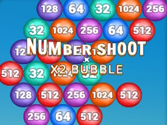 Juego Dispara números x 2 burbuja en línea