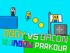 Juego Obby vs Bacon Parkour Arcoíris en línea