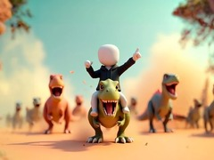 Juego Stickman: Arena de Dinosaurios en línea