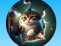 Juego Rompecabezas Redondo: Colecciona Imágenes con Adorables Gatitos en línea
