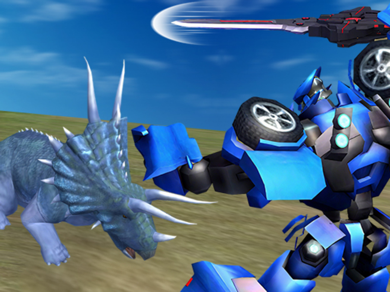 Juego Batalla de Dinosaurio Jurásico Mech en línea