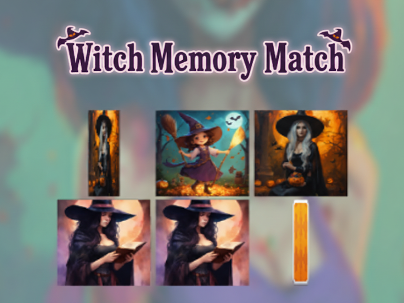 Juego Partido de memoria de bruja en línea