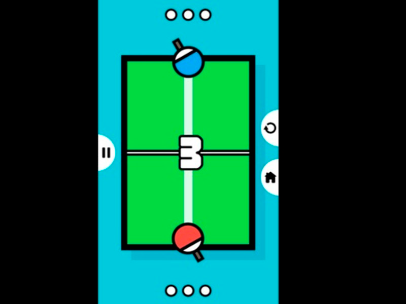 Juego Ping pong tenis de tenis 2d en línea