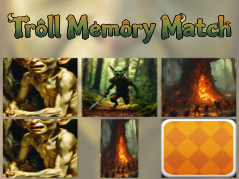 Juego Coincidencia de memoria de troll en línea