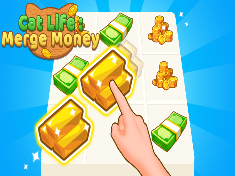 Juego Cat Life Merge Money en línea
