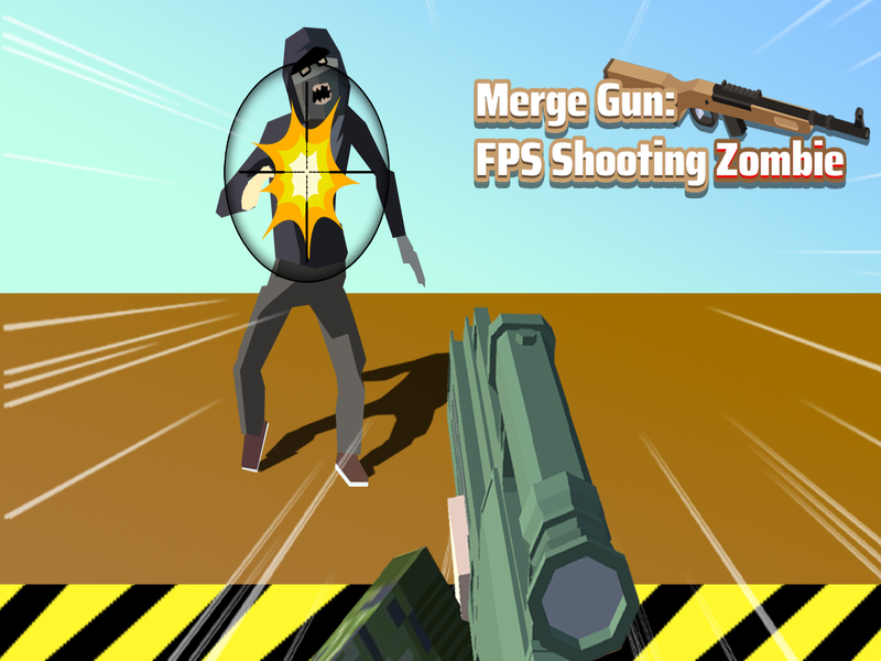 Juego Fusionar Gun FPS disparando a zombie en línea