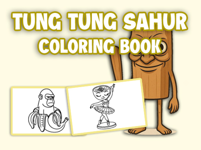Juego Libro para colorear de Tung Tung Sahur en línea