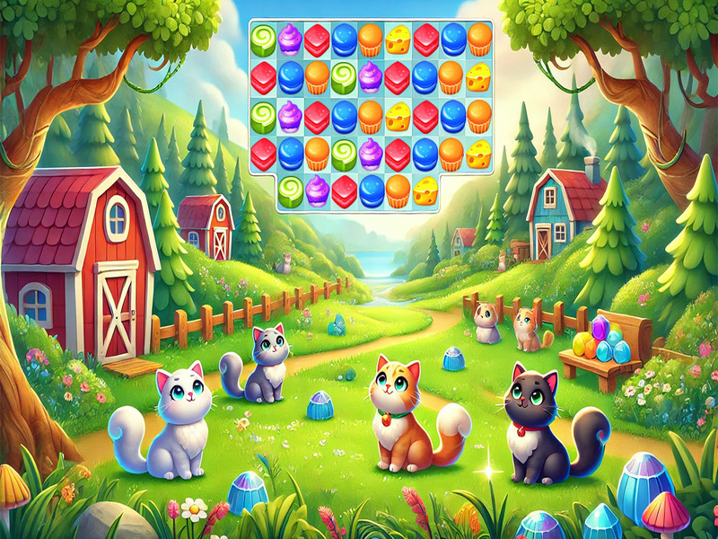 Juego Cat Match 3 en línea
