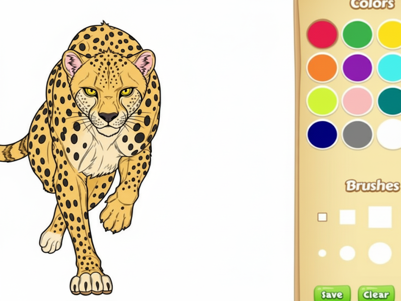 Juego Libro para colorear de animales salvajes en línea