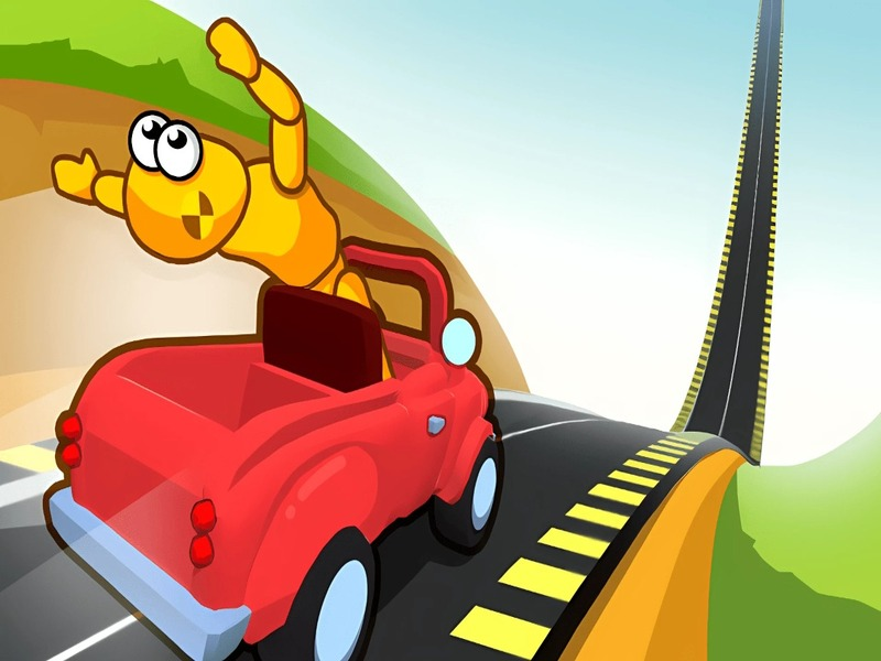 Juego Prueba de accidente de viaje al coche cuesta abajo en línea