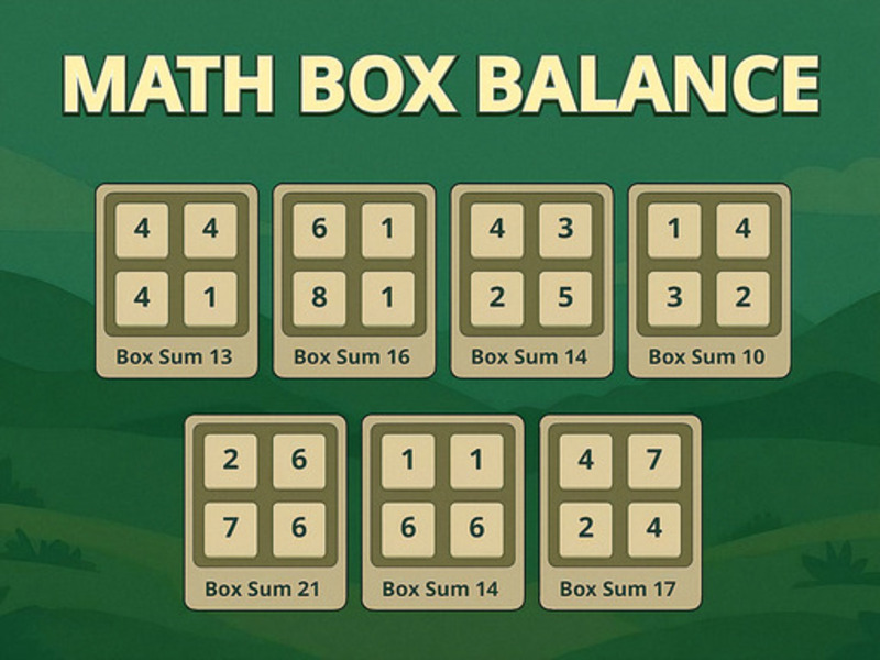 Juego Balance de caja matemática en línea