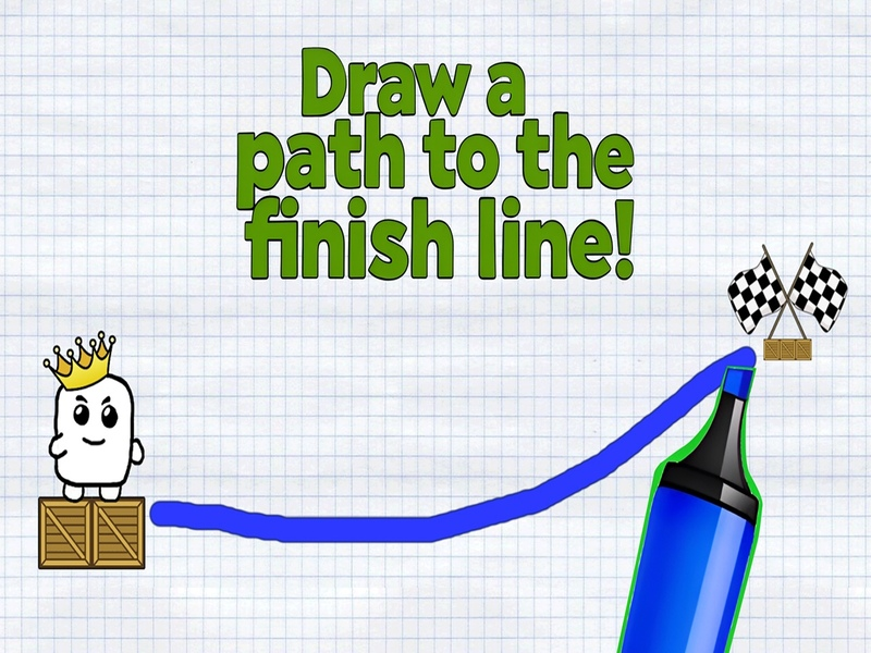 Juego ¡Dibuja un camino hacia la línea de meta! en línea
