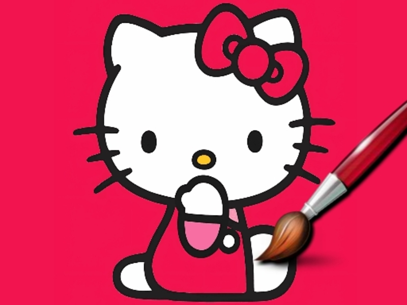 Juego Kitty para colorear fácil en línea