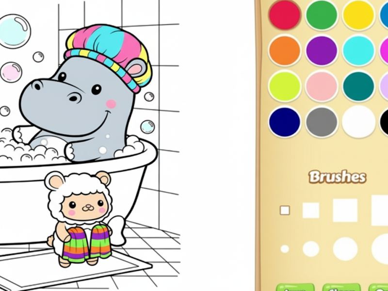 Juego Libro para colorear de amigos acogedores para niños en línea